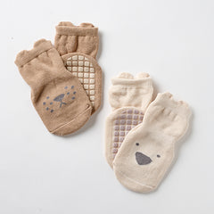 Chaussettes antidérapantes à motifs pour bébé - Alex (Lot de 2 paires)