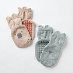Non-slip patterned baby socks - Charlie ( Pack of 2 pairs )