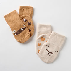 Non-slip patterned baby socks - Joy ( Pack of 2 pairs )