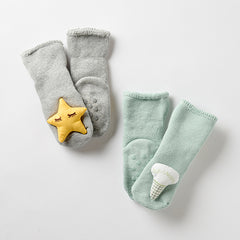 Fluffy 3D non-slip socks - Kim ( Pack of 2 pairs )
